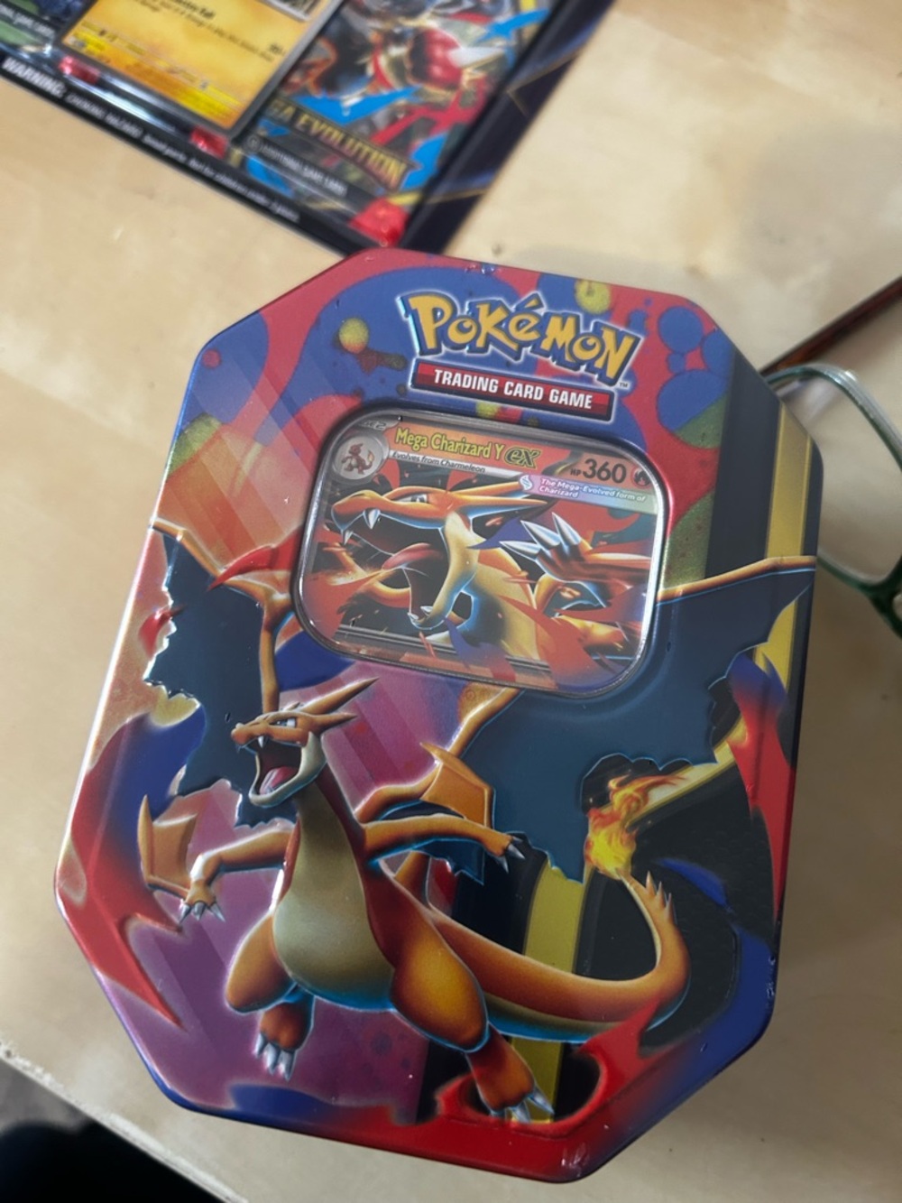 Pokemon Charizard Collector Tin - Red, Black, Orange, Yellow